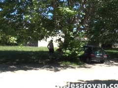 straight fucked bareback in the stteet by jess royn