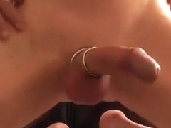 Condom cumshot and cumplay