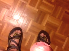 fucking sandals after a hike cum in my tevas