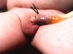 2.5 hours of filling condom with piss compressed to 15 minut