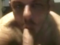 Being sucked off by muscled bi mate