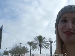 Blonde amateur fucked in public