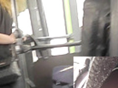 Real candid pantyhose upskirt movie in public transport