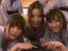 Hottest Japanese whore Megu Fujiura, Risa Kasumi, Ai Haneda in Incredible Babysitters, Strapon JAV.