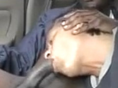 bbc full of cum gets sucked in car