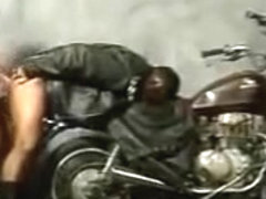 Two hotties leather bikers fucking