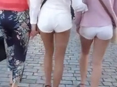 Three pretty girls with sexy ass