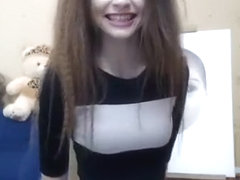 Big ass brunette loves to masturbate with dildo