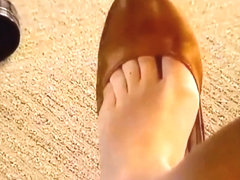 Candid Girl Feet Dipping in Her Flats Shoeplay remixed!