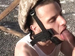 Black military rookie assfucked on base