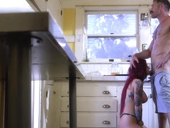 Huge tits redhead slut ass whipped