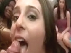 Orgy With Stripper Getting Blowjobs