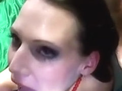 Facialized Slut Eats Cum