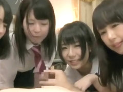 Horny Japanese chick in Craziest Gangbang, Group Sex JAV clip pretty one