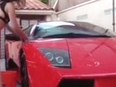 Riding Lambo Owners Big Black Dick