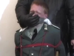 chairtied army officer gagged