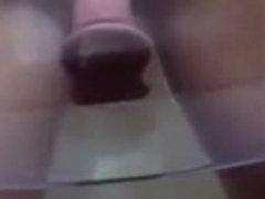 riding dildo with but plug