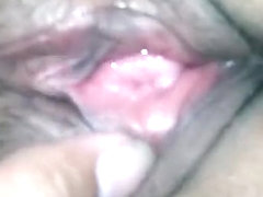 Asian wife pussy close up