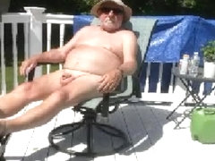 naked on the terrace