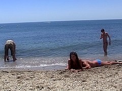 Agnessa & Carla & Leila in sexy student girl enjoys an outdoor orgy