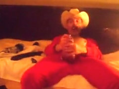 Cigar cowboy jerks while smoking two cigars