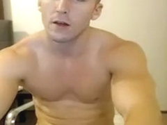 Hot jock with toys on cam