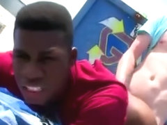 White meat fucks ebony ass