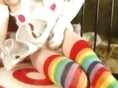 T-Girl Clown Takes Giant Sex-Toy at the Circus