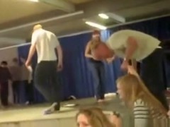 College students go crazy on stage