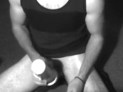 Jerking off with my fleshlight after a hard day