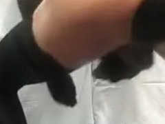 Horny bitch fucking a giant plug