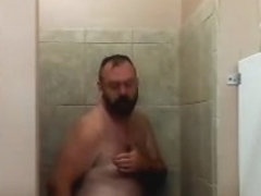 Bear in Shaving Semen shower