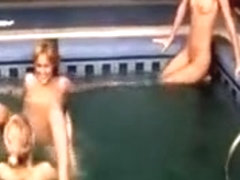 Three danish teenies in the pool