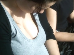 Candid Cleavage Closeup Downblouse