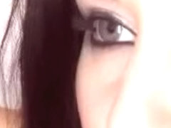 Valuable dark brown show her body