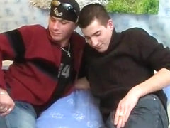 Gay facial after bedroom fuck