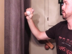 Hung Straight curious guy tries out my gloryhole