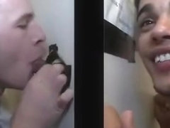 Straight guy sucked in gay gloryhole