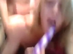 Banging the blonde on a web camera