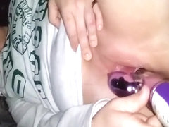 I love to work my cunt with my big vibrator