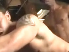 Black hot jucy fucktool into white tight as