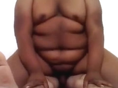 large darksome butt a-hole being drilled