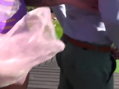 Horny Papparazzi Fuck Hot Girls Outdoors By The Lake