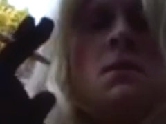 Busty Satin Maid  120s Outdoors