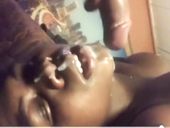 Fucking ebony in the mouth hard