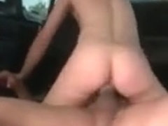 Wild bitch cum shot in the face in sex bus