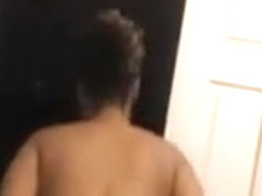 Thick milf with big booty jiggle twerking with cigarettte smoking