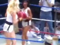 busty blonde vs Mimi Myagi foxy boxing