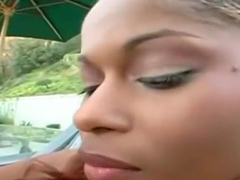 Beauteous lady in handjob porn video