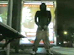 Scally Wank In Bus Shelter